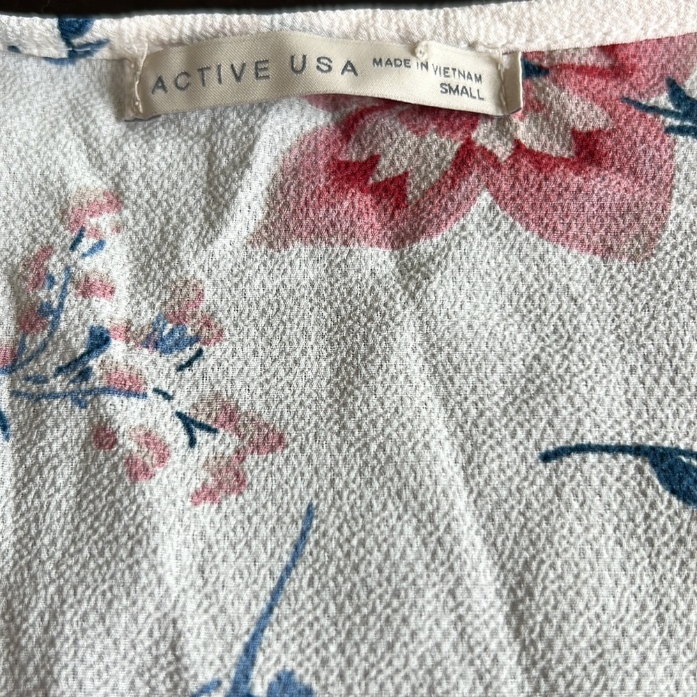 Floral 1/2 Sleeve Tie Blouse - Picture 9 of 14